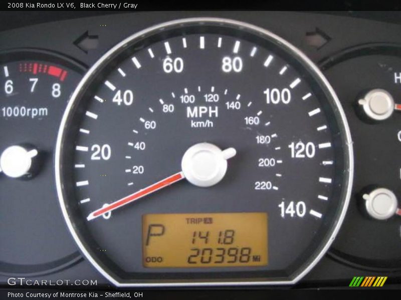 Black Cherry / Gray 2008 Kia Rondo LX V6