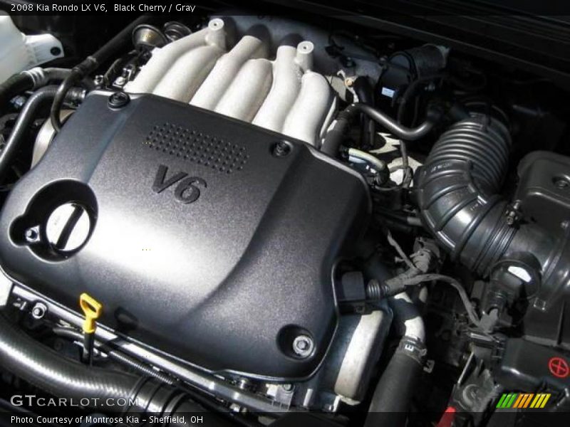 Black Cherry / Gray 2008 Kia Rondo LX V6
