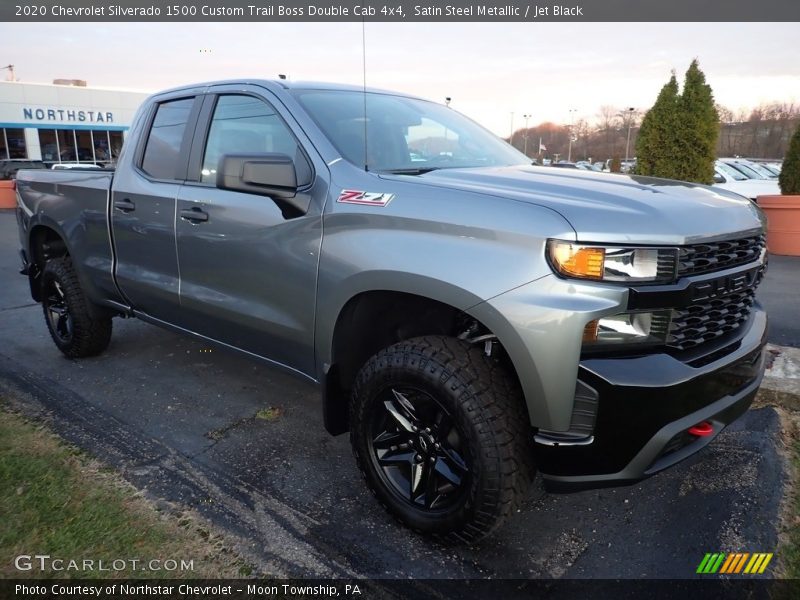 Satin Steel Metallic / Jet Black 2020 Chevrolet Silverado 1500 Custom Trail Boss Double Cab 4x4