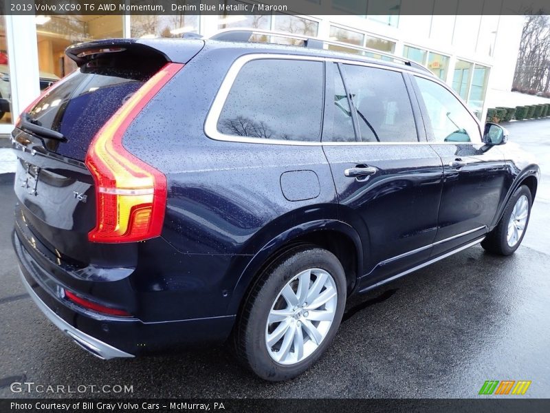 Denim Blue Metallic / Maroon 2019 Volvo XC90 T6 AWD Momentum