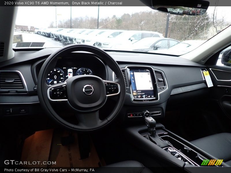 Onyx Black Metallic / Charcoal 2020 Volvo XC90 T6 AWD Momentum