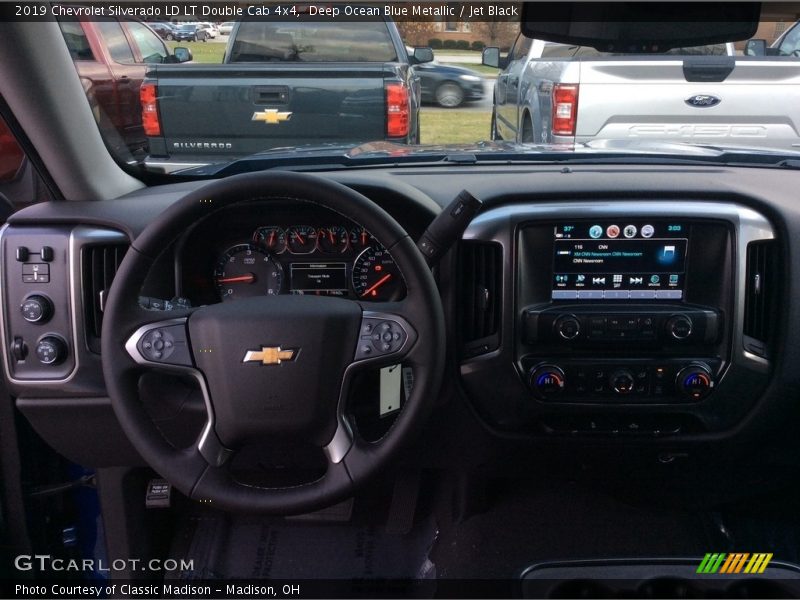Deep Ocean Blue Metallic / Jet Black 2019 Chevrolet Silverado LD LT Double Cab 4x4