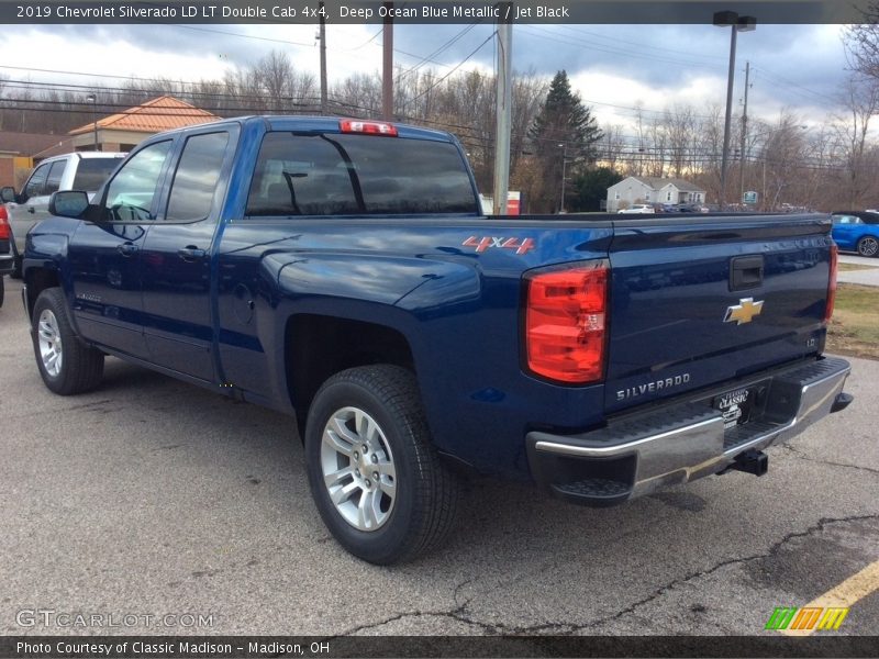 Deep Ocean Blue Metallic / Jet Black 2019 Chevrolet Silverado LD LT Double Cab 4x4