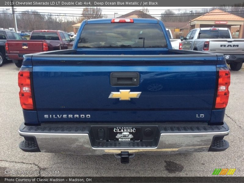 Deep Ocean Blue Metallic / Jet Black 2019 Chevrolet Silverado LD LT Double Cab 4x4