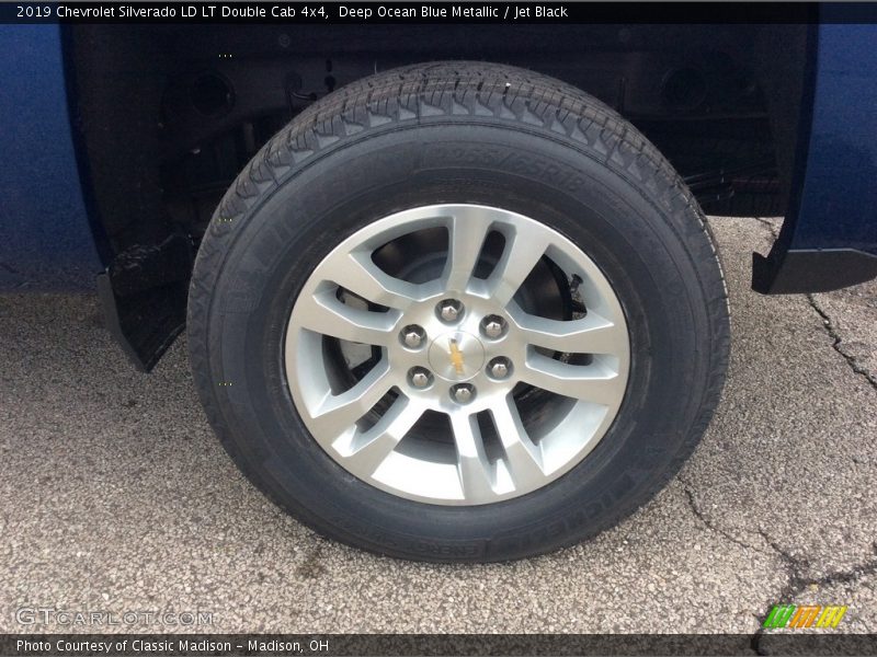 Deep Ocean Blue Metallic / Jet Black 2019 Chevrolet Silverado LD LT Double Cab 4x4