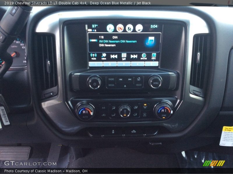 Deep Ocean Blue Metallic / Jet Black 2019 Chevrolet Silverado LD LT Double Cab 4x4