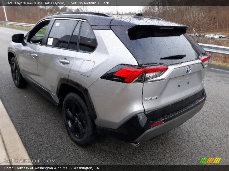 Silver Sky Metallic / Black 2020 Toyota RAV4 XSE AWD Hybrid