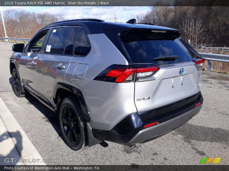 Silver Sky Metallic / Black 2019 Toyota RAV4 XSE AWD Hybrid