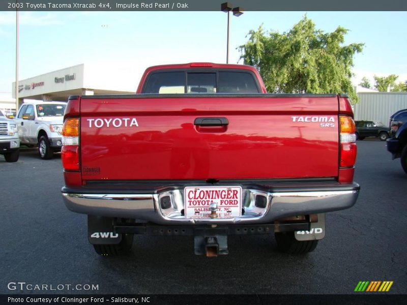 Impulse Red Pearl / Oak 2003 Toyota Tacoma Xtracab 4x4