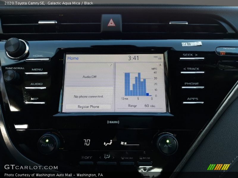 Galactic Aqua Mica / Black 2020 Toyota Camry SE