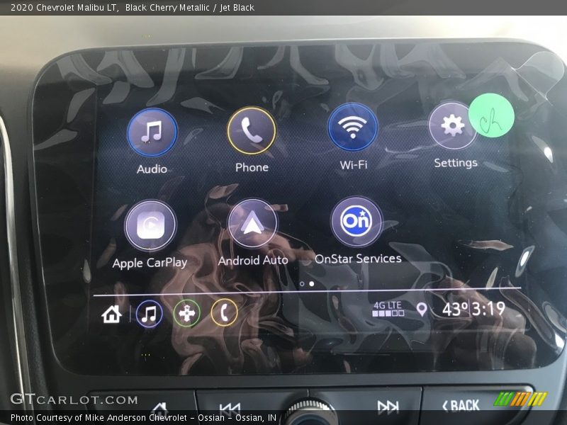 Black Cherry Metallic / Jet Black 2020 Chevrolet Malibu LT