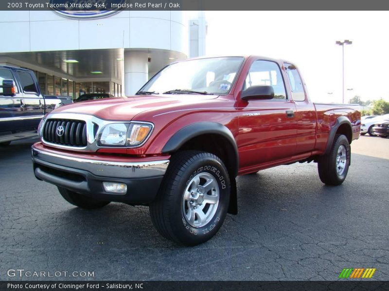 Impulse Red Pearl / Oak 2003 Toyota Tacoma Xtracab 4x4