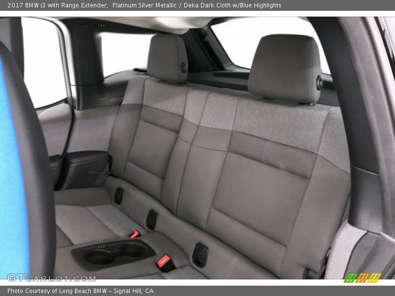 Platinum Silver Metallic / Deka Dark Cloth w/Blue Highlights 2017 BMW i3 with Range Extender
