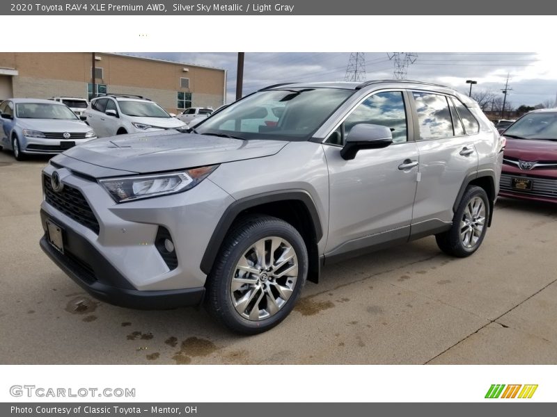 Silver Sky Metallic / Light Gray 2020 Toyota RAV4 XLE Premium AWD