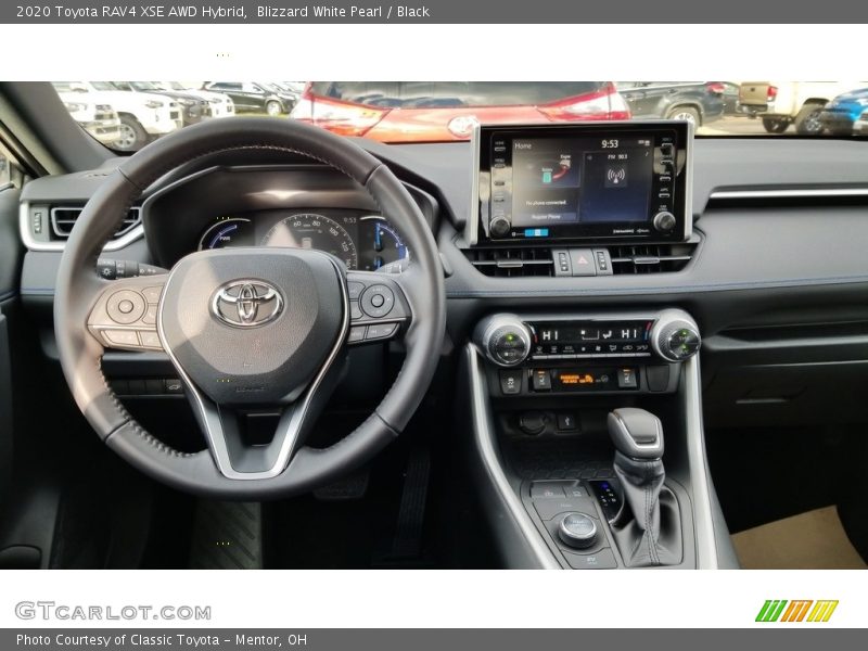 Blizzard White Pearl / Black 2020 Toyota RAV4 XSE AWD Hybrid