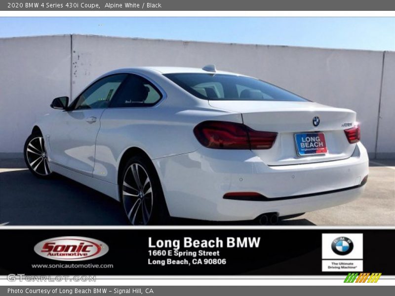 Alpine White / Black 2020 BMW 4 Series 430i Coupe