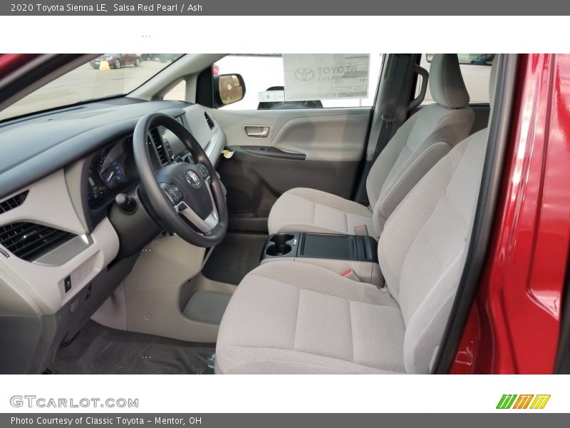 Front Seat of 2020 Sienna LE