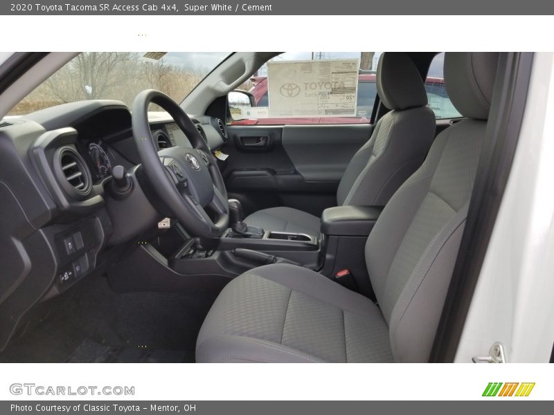 Front Seat of 2020 Tacoma SR Access Cab 4x4