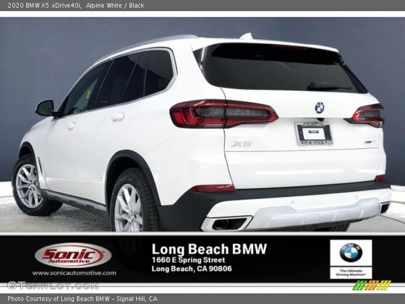 Alpine White / Black 2020 BMW X5 xDrive40i