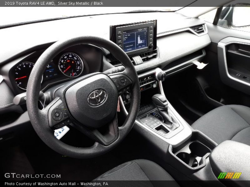 Silver Sky Metallic / Black 2019 Toyota RAV4 LE AWD