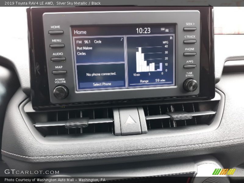 Silver Sky Metallic / Black 2019 Toyota RAV4 LE AWD