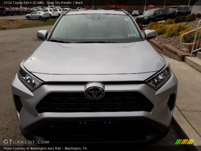 Silver Sky Metallic / Black 2019 Toyota RAV4 LE AWD