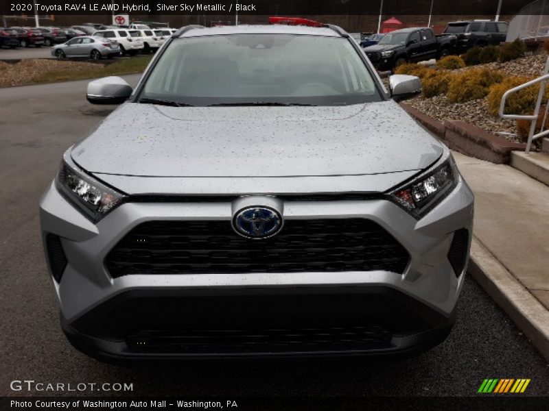 Silver Sky Metallic / Black 2020 Toyota RAV4 LE AWD Hybrid