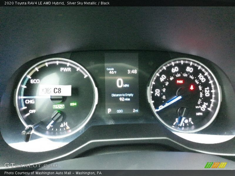 Silver Sky Metallic / Black 2020 Toyota RAV4 LE AWD Hybrid