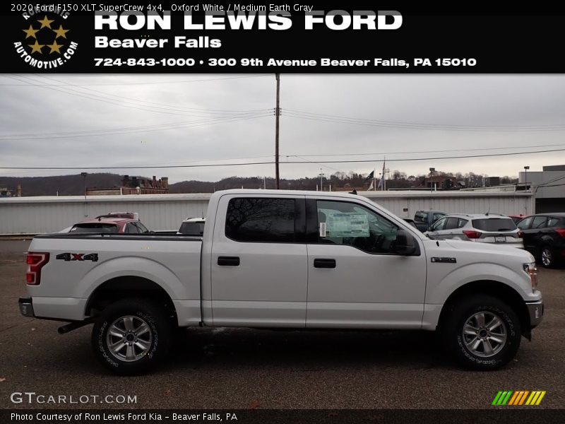 Oxford White / Medium Earth Gray 2020 Ford F150 XLT SuperCrew 4x4