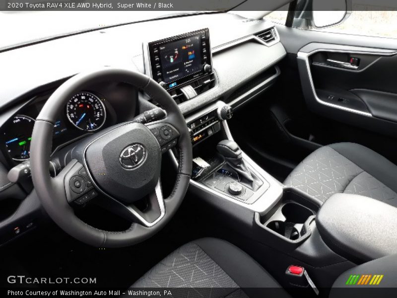 Super White / Black 2020 Toyota RAV4 XLE AWD Hybrid