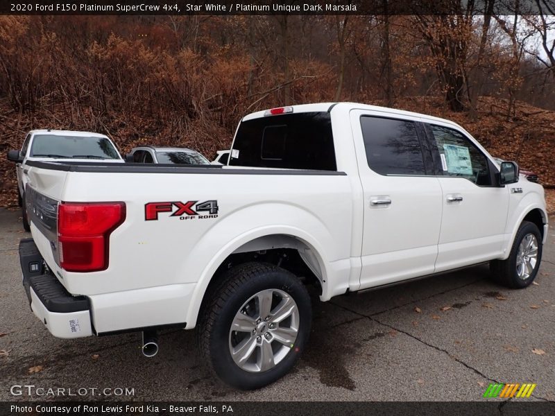 Star White / Platinum Unique Dark Marsala 2020 Ford F150 Platinum SuperCrew 4x4