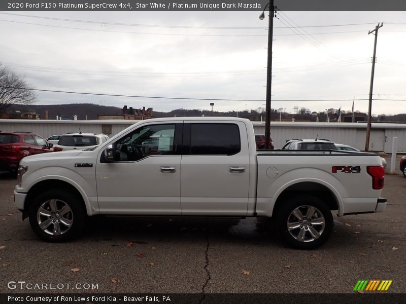 Star White / Platinum Unique Dark Marsala 2020 Ford F150 Platinum SuperCrew 4x4