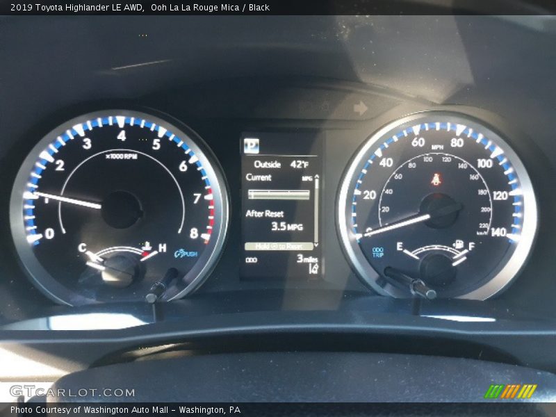  2019 Highlander LE AWD LE AWD Gauges