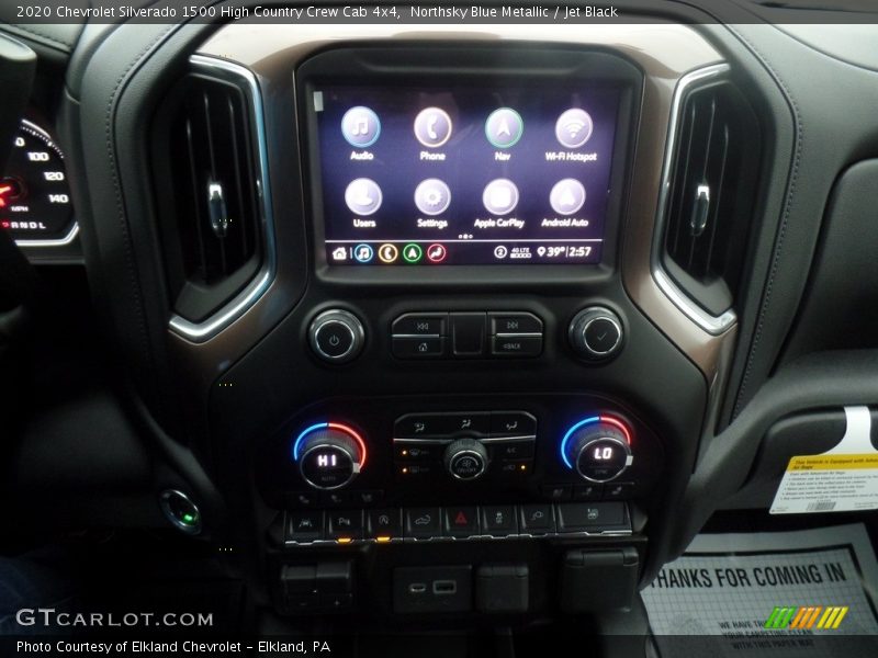 Northsky Blue Metallic / Jet Black 2020 Chevrolet Silverado 1500 High Country Crew Cab 4x4