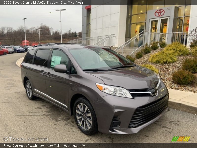 Predawn Gray Mica / Ash 2020 Toyota Sienna LE AWD