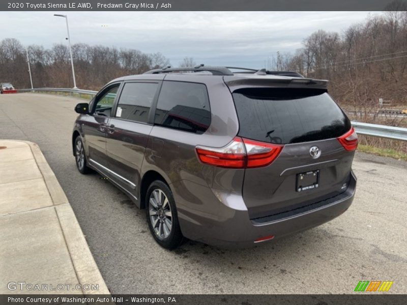 Predawn Gray Mica / Ash 2020 Toyota Sienna LE AWD