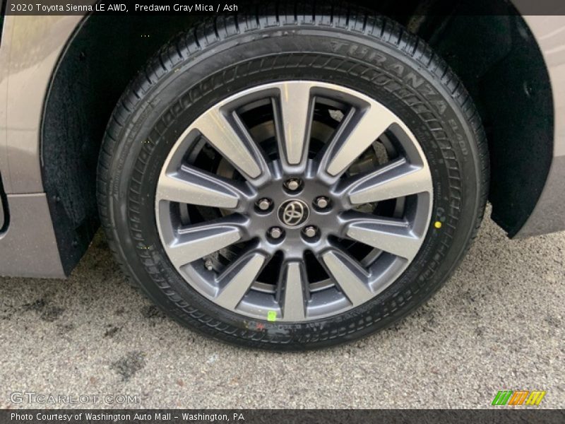 Predawn Gray Mica / Ash 2020 Toyota Sienna LE AWD