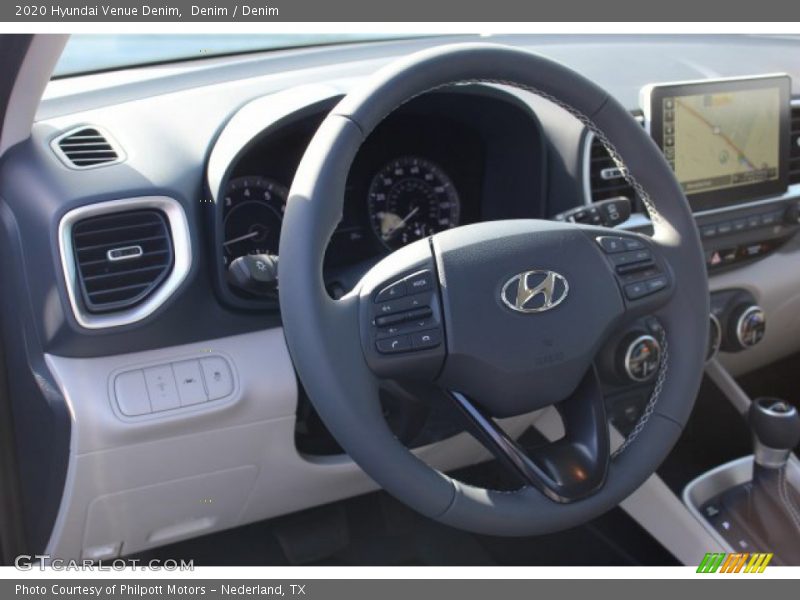  2020 Venue Denim Steering Wheel