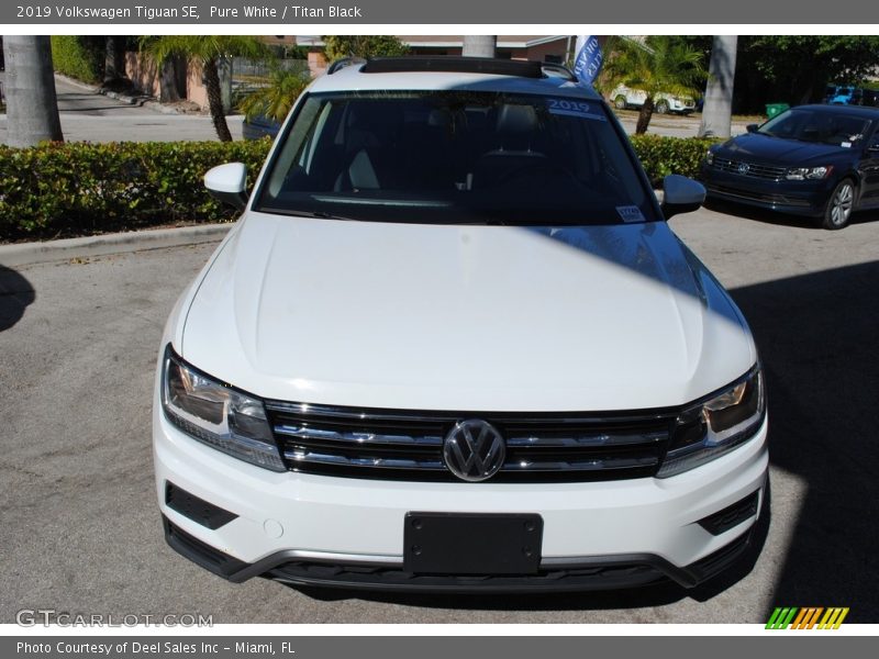 Pure White / Titan Black 2019 Volkswagen Tiguan SE