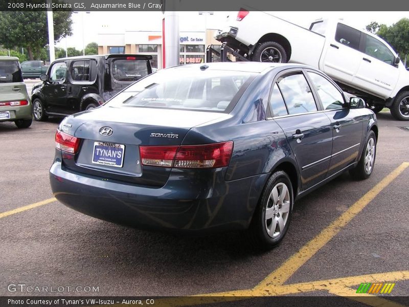 Aquamarine Blue / Gray 2008 Hyundai Sonata GLS