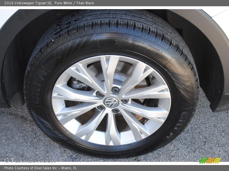 Pure White / Titan Black 2019 Volkswagen Tiguan SE