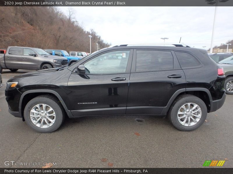 Diamond Black Crystal Pearl / Black 2020 Jeep Cherokee Latitude 4x4
