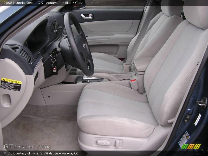 Aquamarine Blue / Gray 2008 Hyundai Sonata GLS