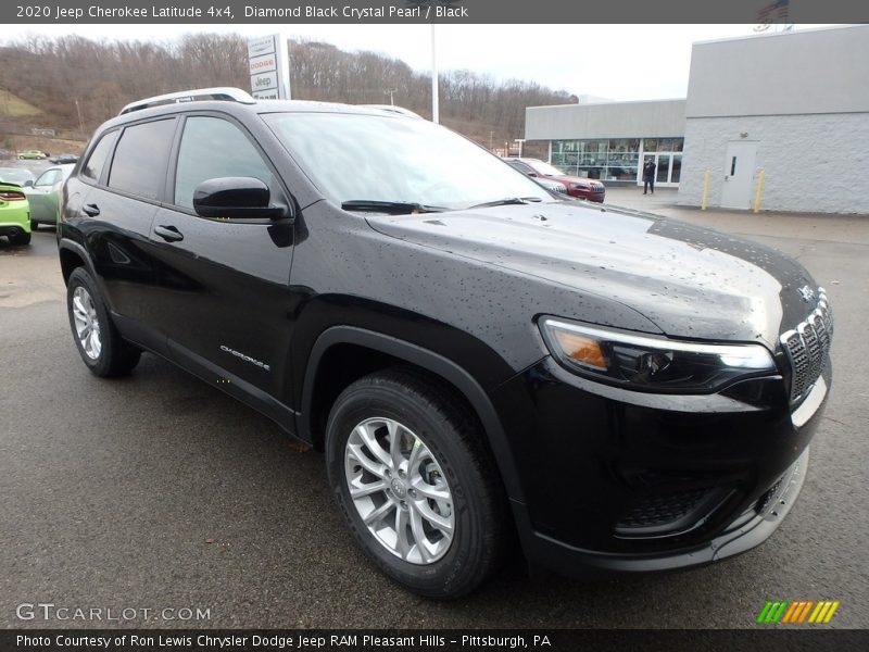 Diamond Black Crystal Pearl / Black 2020 Jeep Cherokee Latitude 4x4