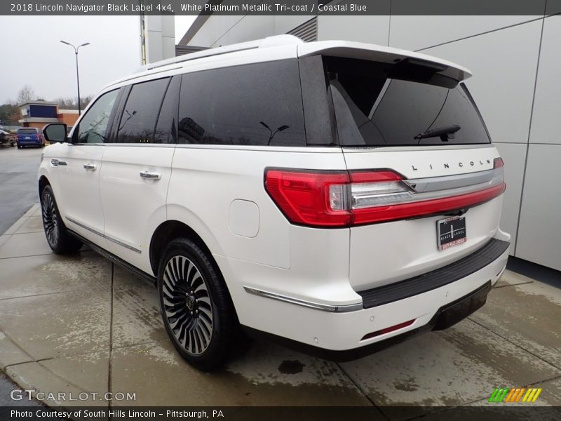 White Platinum Metallic Tri-coat / Coastal Blue 2018 Lincoln Navigator Black Label 4x4