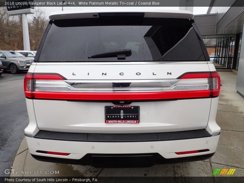 White Platinum Metallic Tri-coat / Coastal Blue 2018 Lincoln Navigator Black Label 4x4