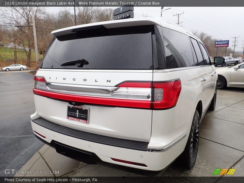 White Platinum Metallic Tri-coat / Coastal Blue 2018 Lincoln Navigator Black Label 4x4