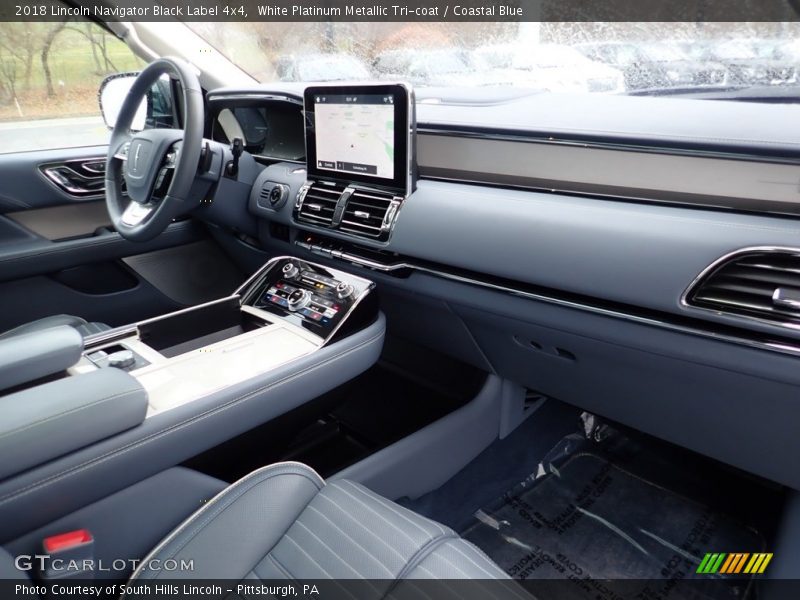 White Platinum Metallic Tri-coat / Coastal Blue 2018 Lincoln Navigator Black Label 4x4