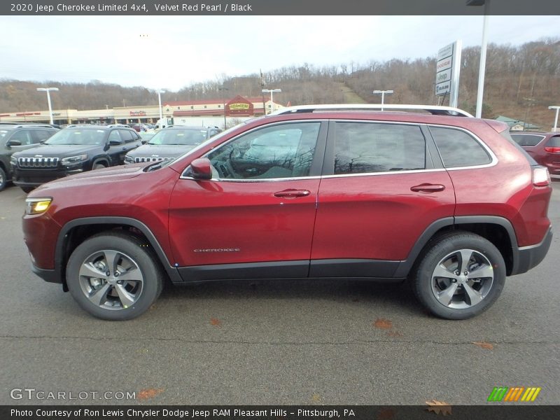 Velvet Red Pearl / Black 2020 Jeep Cherokee Limited 4x4