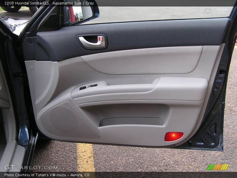 Aquamarine Blue / Gray 2008 Hyundai Sonata GLS